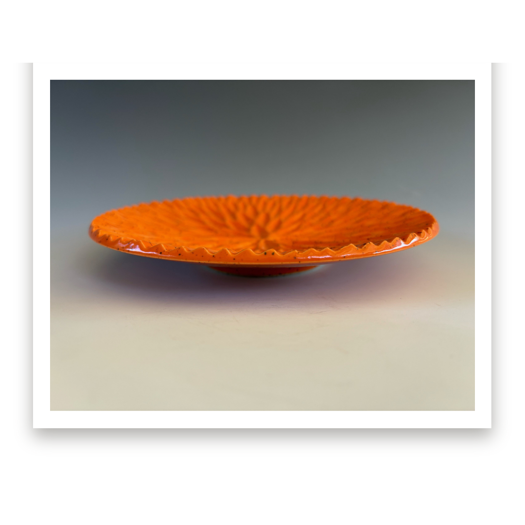 Carved Plate - Mandarin Orange