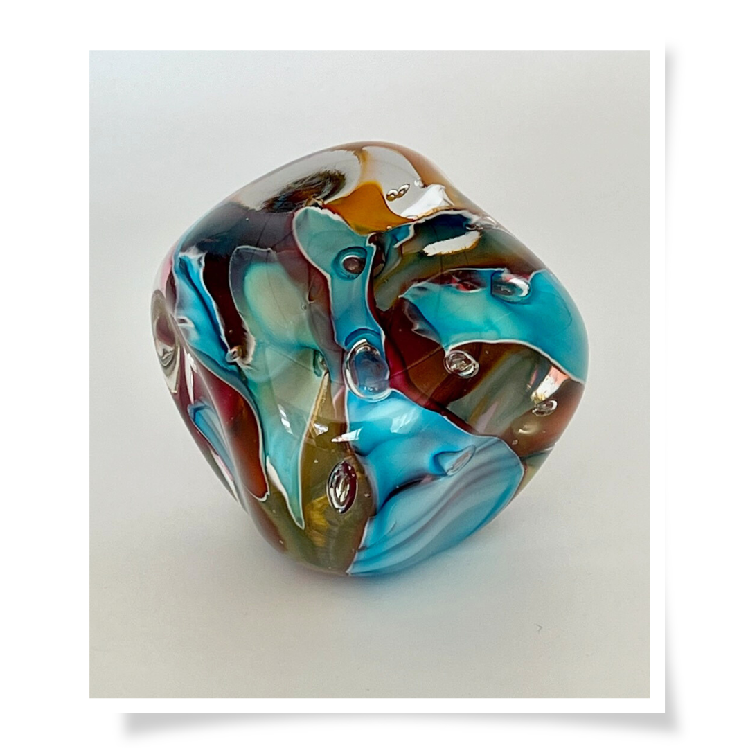 Glass Paperweight - Vibrant Autumn