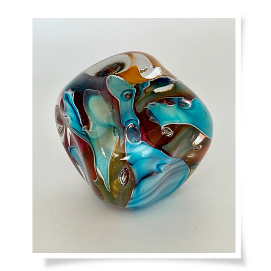 Glass Paperweight - Vibrant Autumn