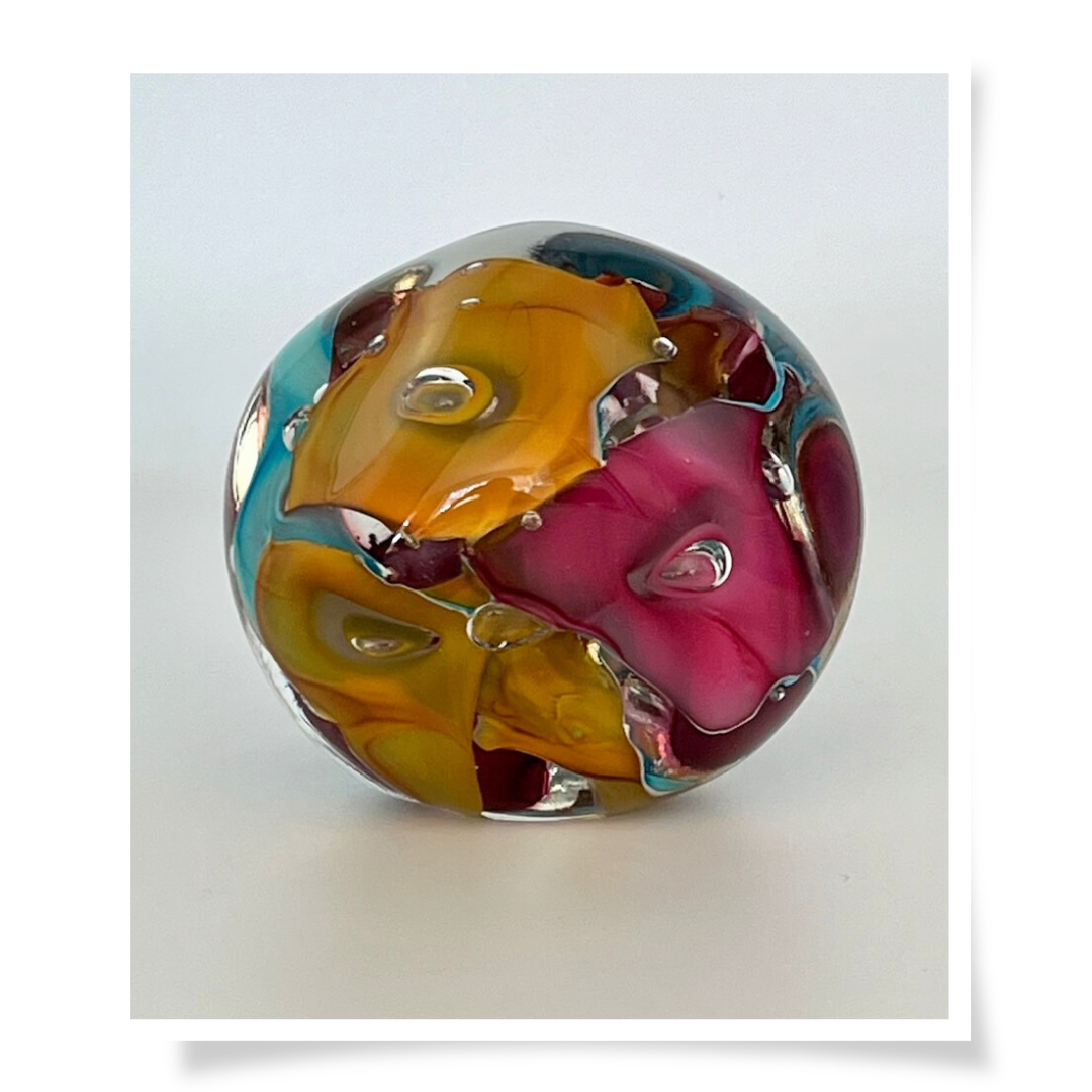 Glass Paperweight - Vibrant Autumn