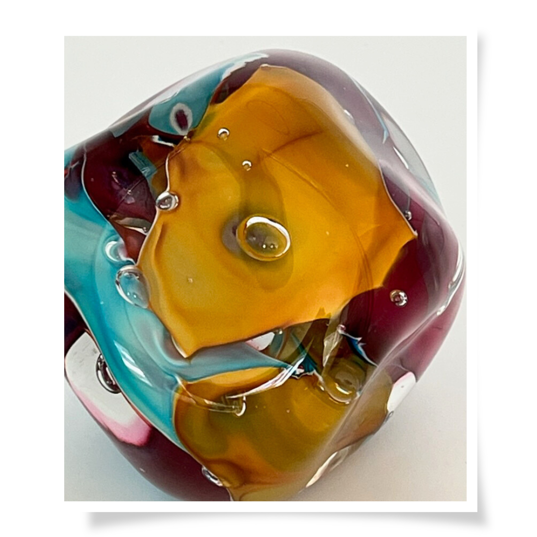 Glass Paperweight - Vibrant Autumn