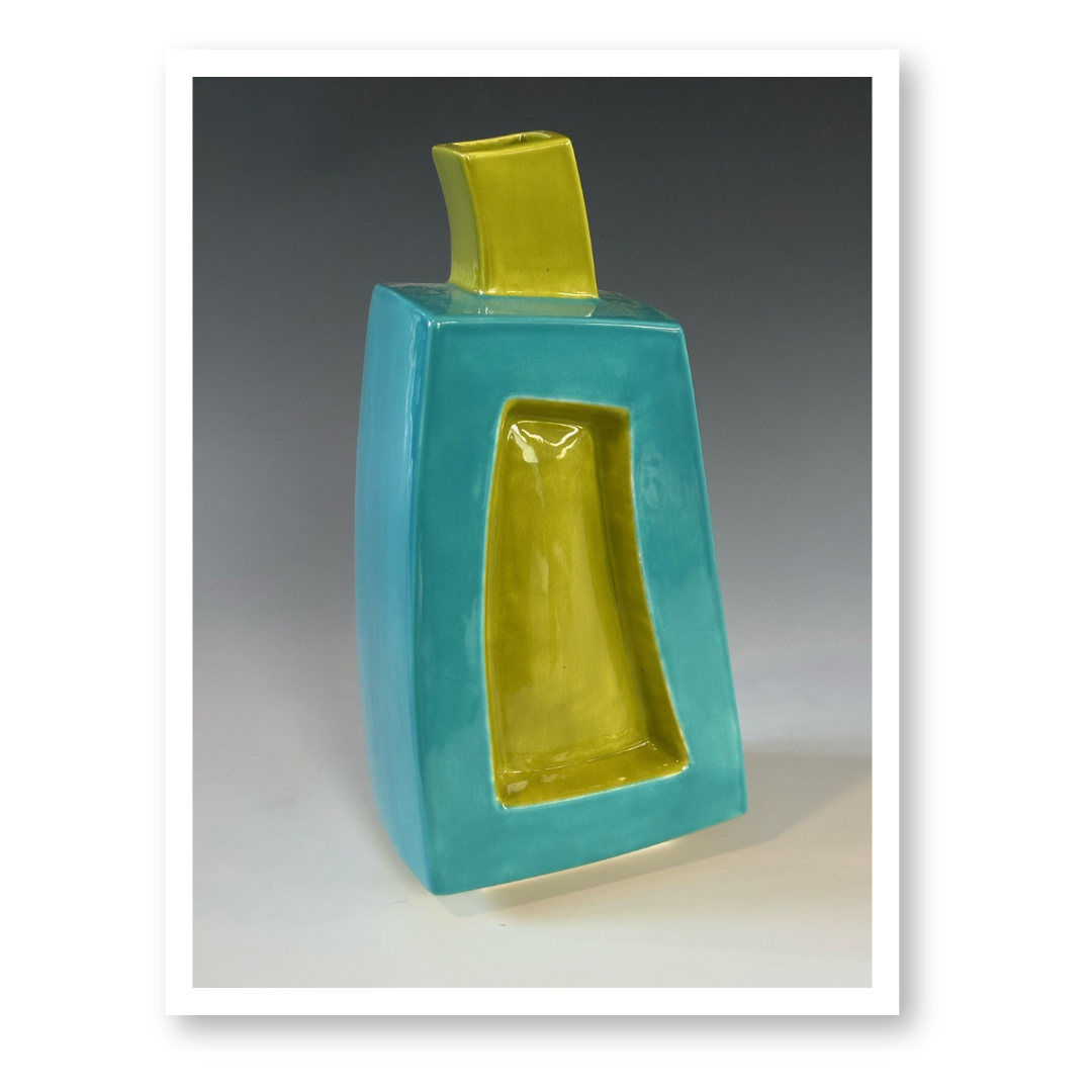 Bud Vase - Caribbean Blue & Sour Apple Green