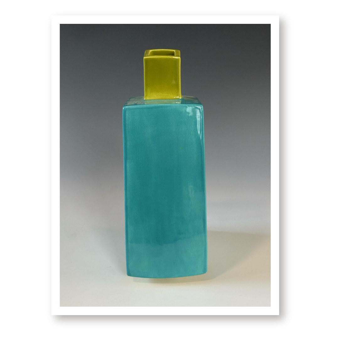 Bud Vase - Caribbean Blue & Sour Apple Green