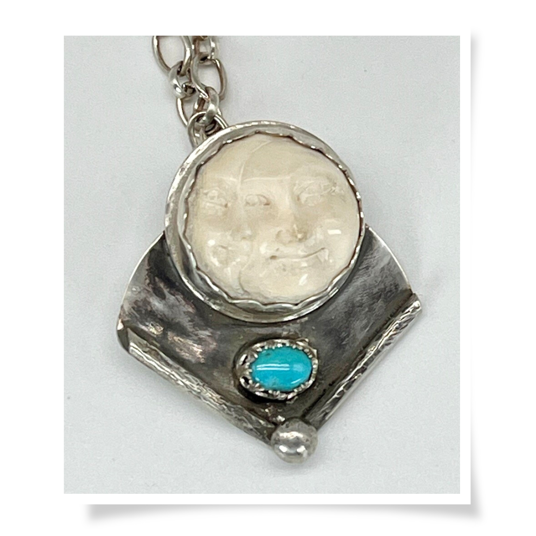 Jewelry - Triple Moon  & Turquoise Necklace