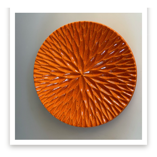 Carved Plate - Mandarin Orange