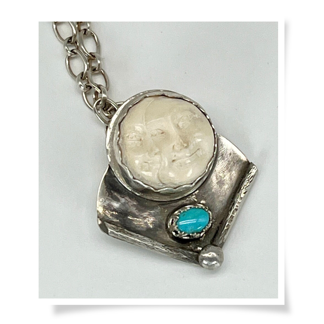 Jewelry - Triple Moon  & Turquoise Necklace